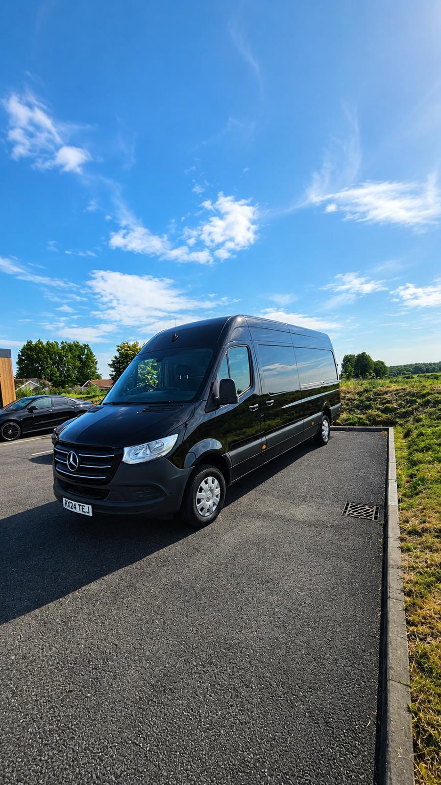 BatWest Mercedes Sprinter loaded for UK to Poland transport run